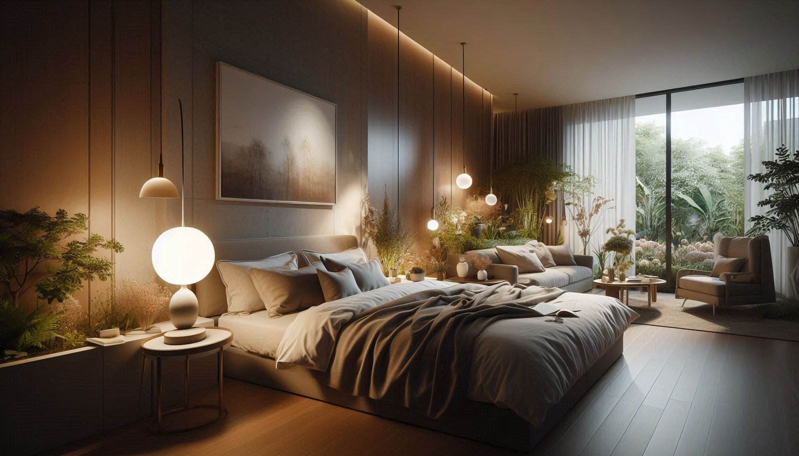 Ambiente com iluminação sofisticada
